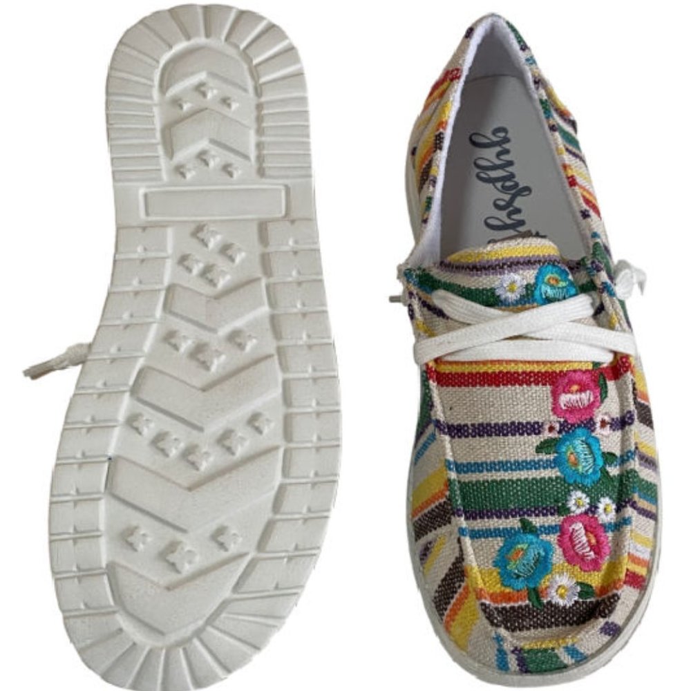 Gypsy Jazz FLO Multi Stripe Slip On Sneakers - Picture 2 of 5